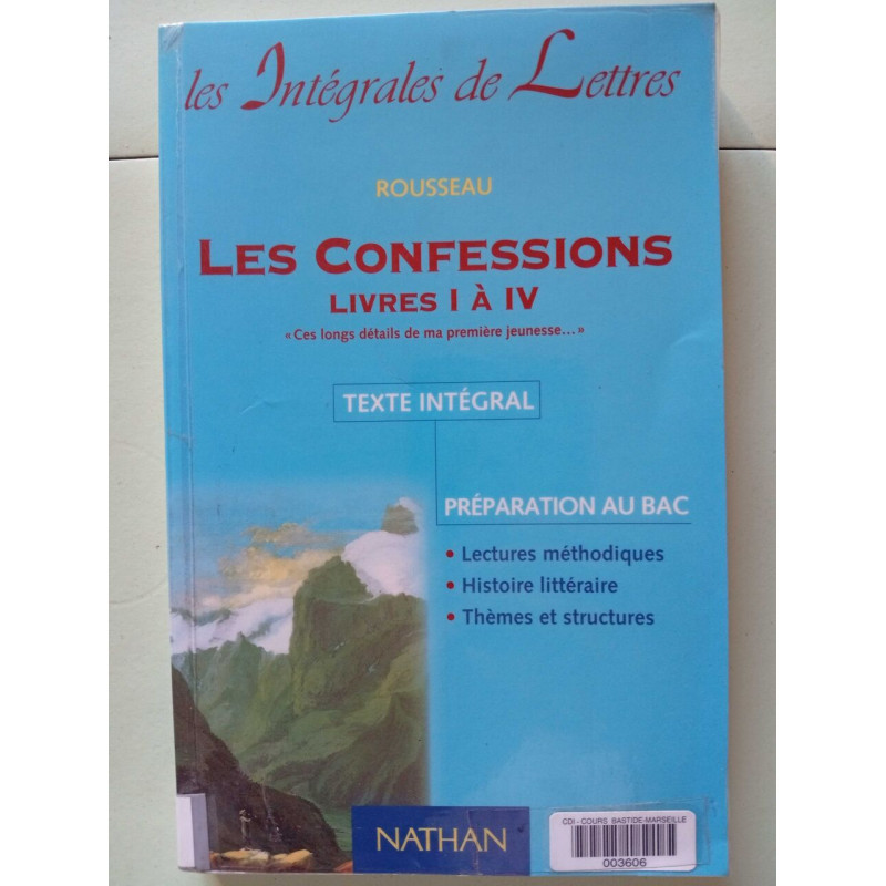 Les Confessions livres 1 à 4