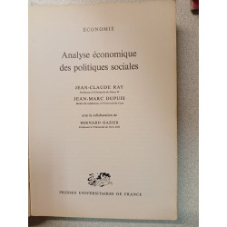 Analyse économique des politiques sociales