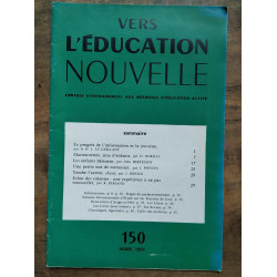 Vers l'éducation nouvelle n150 Mars 1961