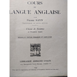 Cours de langue anglaise