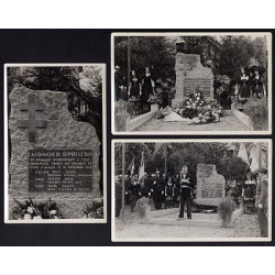 3 CPA Carte Photo SEPPOIS-LE-BAS 68 Monument du Char Haut-Rhin...