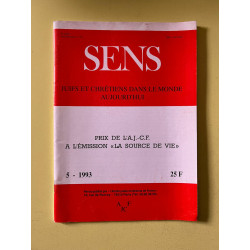 Sens n178 Juifs et chrétiens dans le monde aujourd'hui Mai 1993
