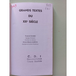 Grands textes du XXe siècle