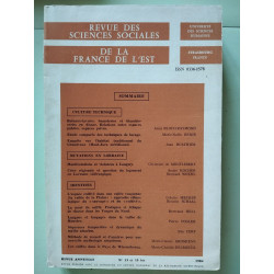 Revue des sciences sociales - 1984