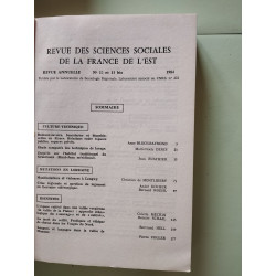 Revue des sciences sociales - 1984