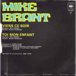 Viens Ce Soir / Toi Mon Enfant