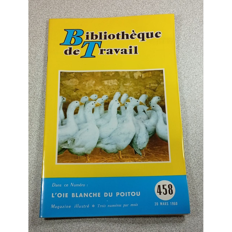 BT bibliothèque de travail n°458