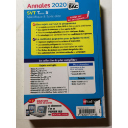 Annales Bac 2020 SVT Term S - Spécifique et Spécialité - Sujets et...