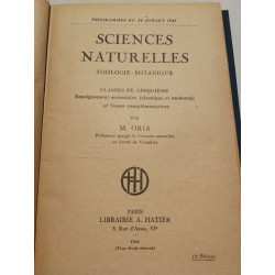 Science naturelles - zoologie botanique
