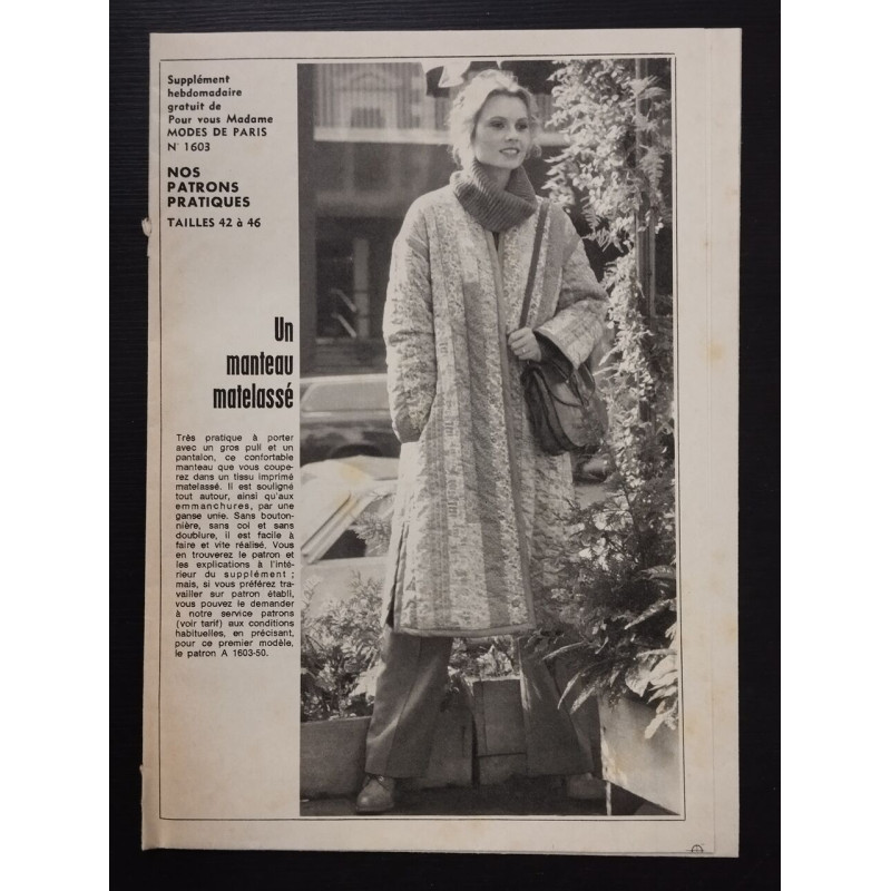 Un manteau matelassé