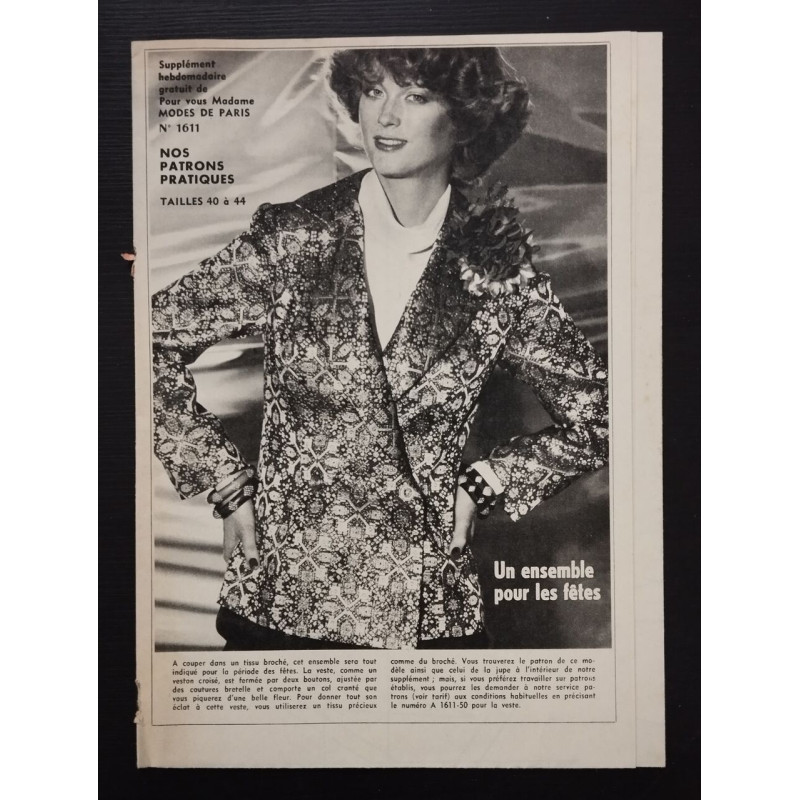NOS PATRONS PRATIQUES nº 1611