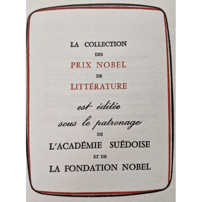 La collection des prix nobel de literature
