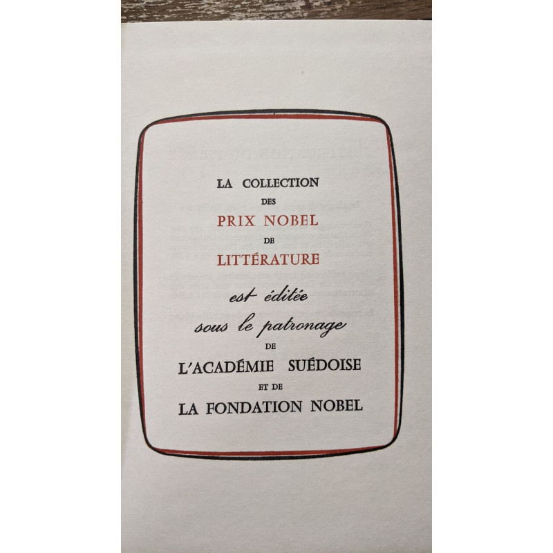 La collection des prix nobel de literature