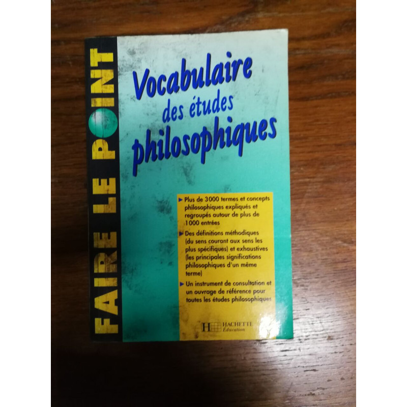 Vocabulaire des études philosophiques