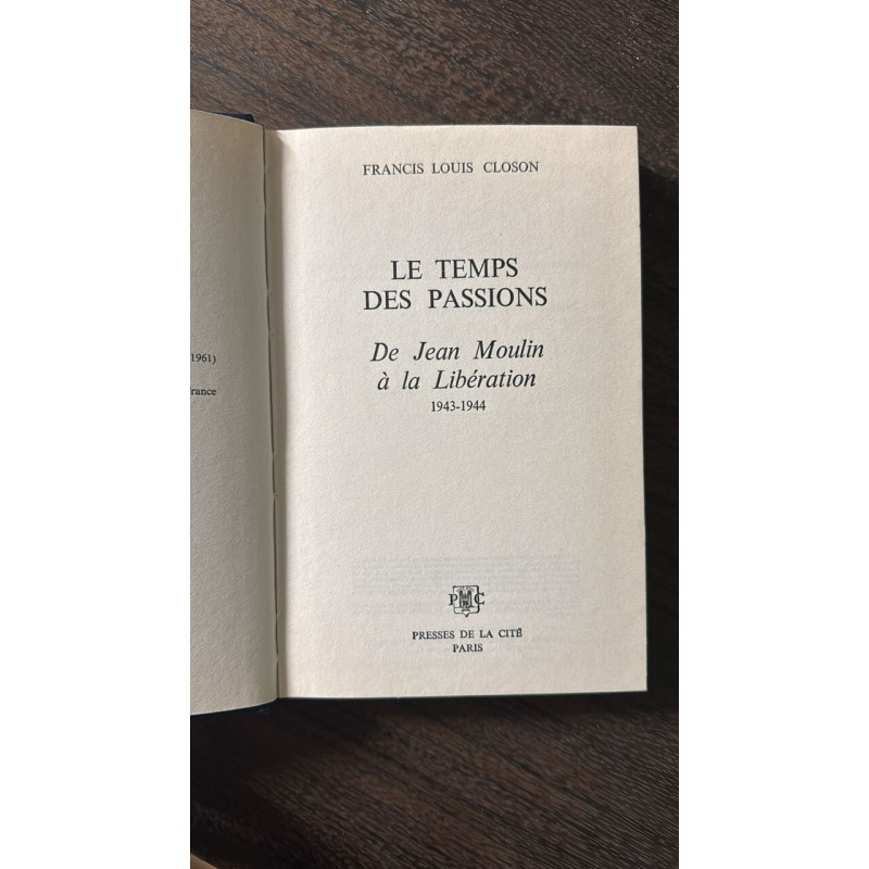 Le temps des passions