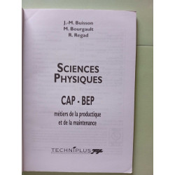 Sciences physiques CAP-BEP.: Génie productique et maintenance...