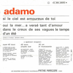 Si Le Ciel Est Amoureux De Toi / Oui La Mer... A Versé Tant...