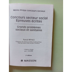 Concours secteur social Epreuves écrites: Grands problèmes sociaux...