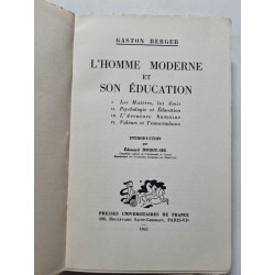 L'homme moderne et son éducation
