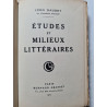 Études et milieux littéraires