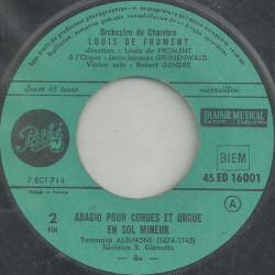 Adagio Pour Cordes Et Orgue