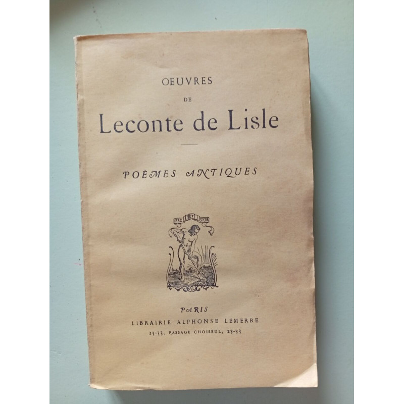 Poèmes antiques