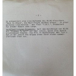 Let's Get It Up / Back In Black (Recorded Live 1981)