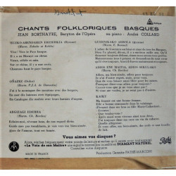 Chants Folkloriques Basques