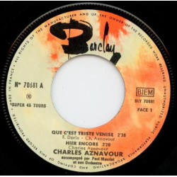 Que C'est Triste Venise