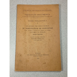 Series Philosophica 4 De quinque viis Sancti Thomae ad...