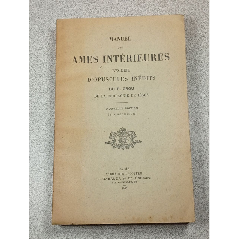 Manuel des âmes intérieures