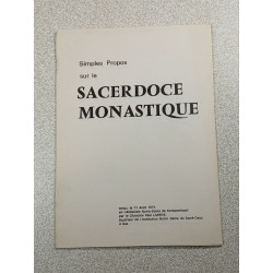 Simples Propos sur le Sacerdoce Monastique