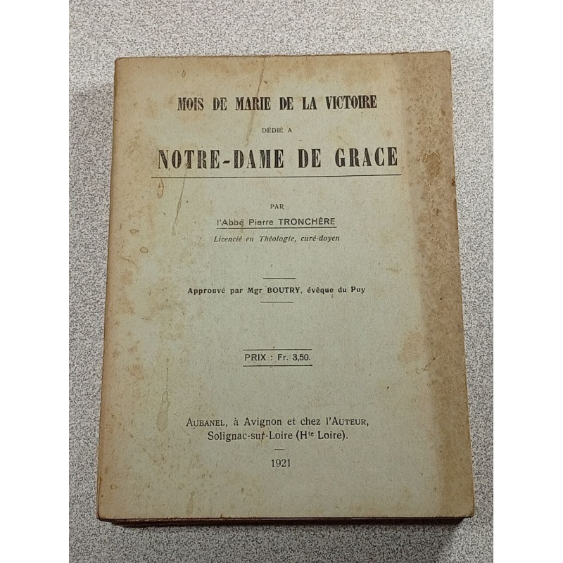 Mois de Marie de la victoire dédié a notre-dame de grace