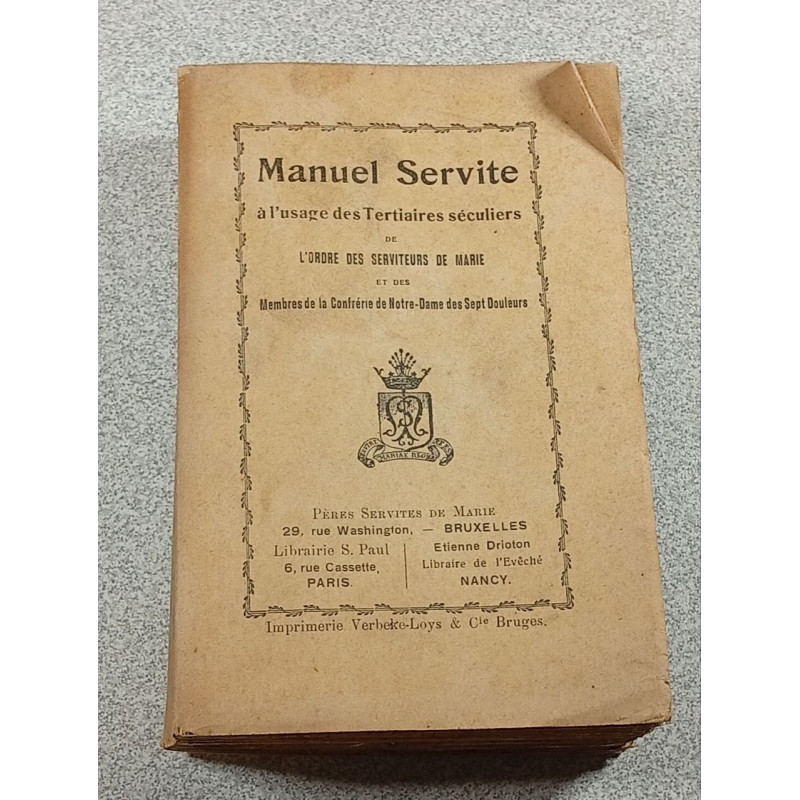 Manuel Servite à l'usage des tertiaires séculiers