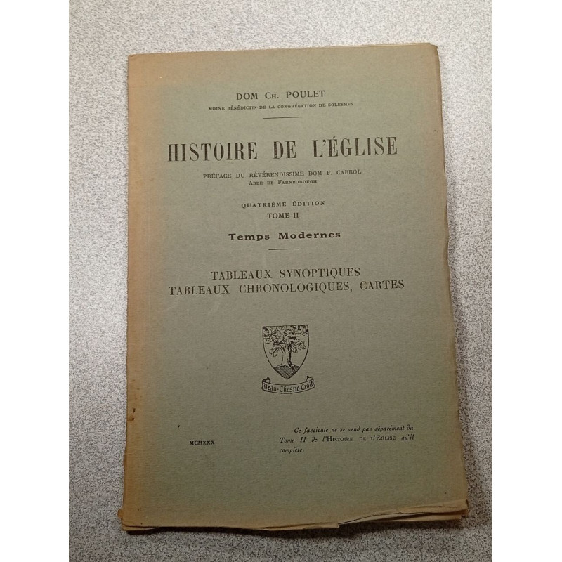 Histoire de l'église tome II temps modernes