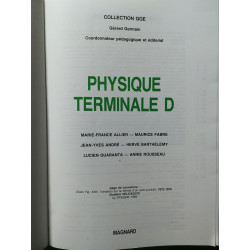 Physique terminale D