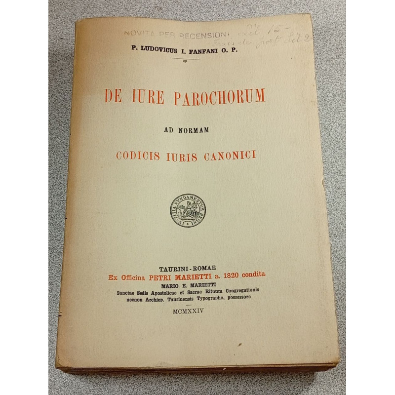 De Iure Parochorum ad normam codicis iuris canonici
