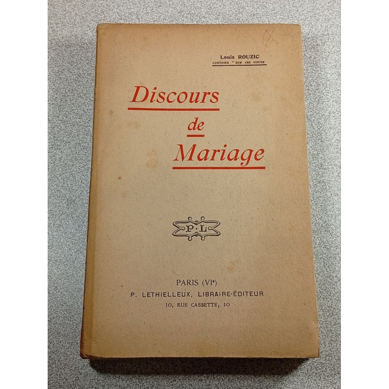 Discours de Mariage