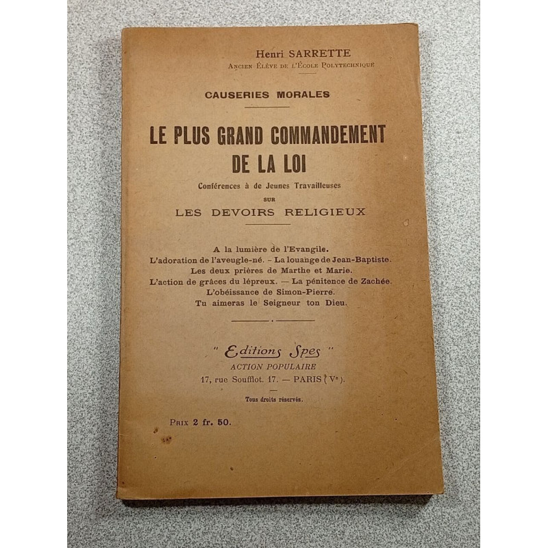 Le plus grand commandement de la loi
