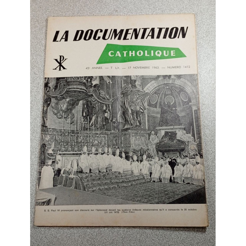 La Documentation Catholique n°1412