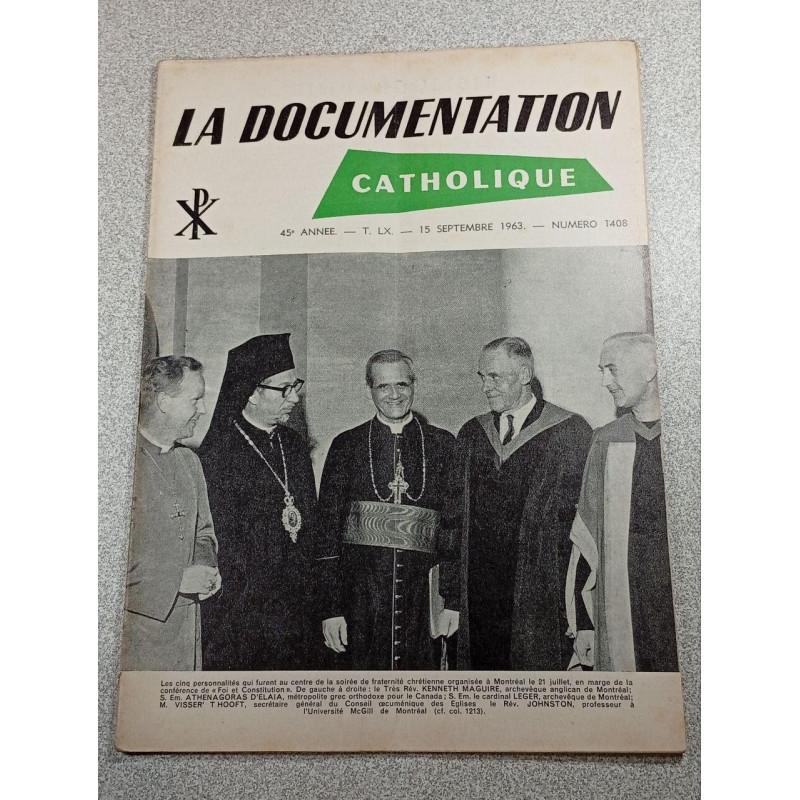 La Documentation Catholique n°1408