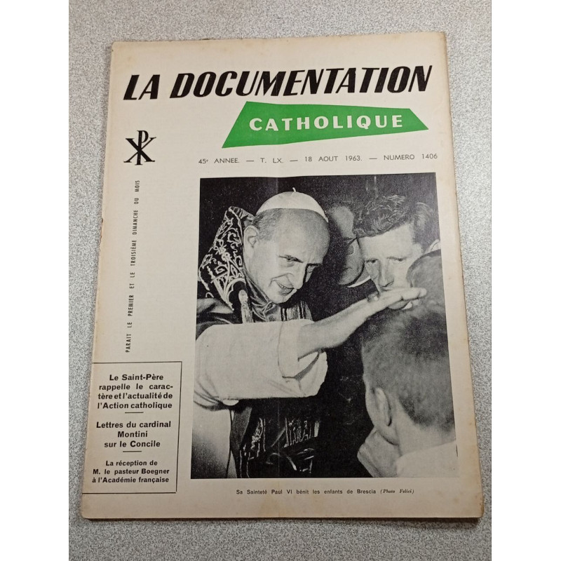 La Documentation Catholique n°1406