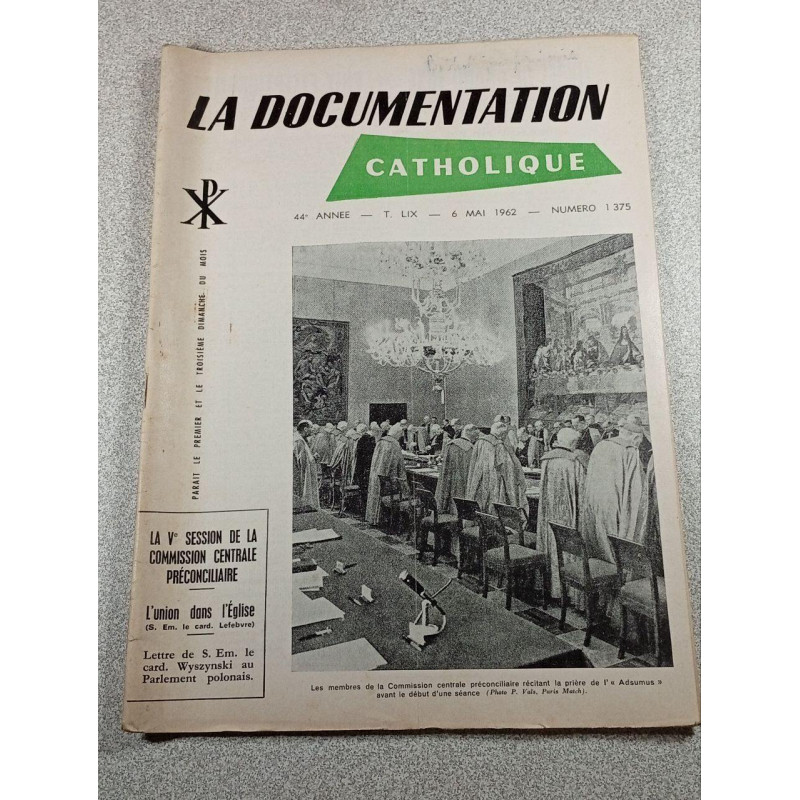 La Documentation Catholique n°1375