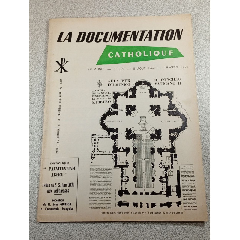 La Documentation Catholique n°1381