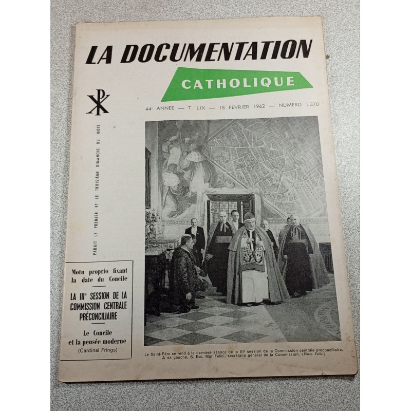 La Documentation Catholique n°1370