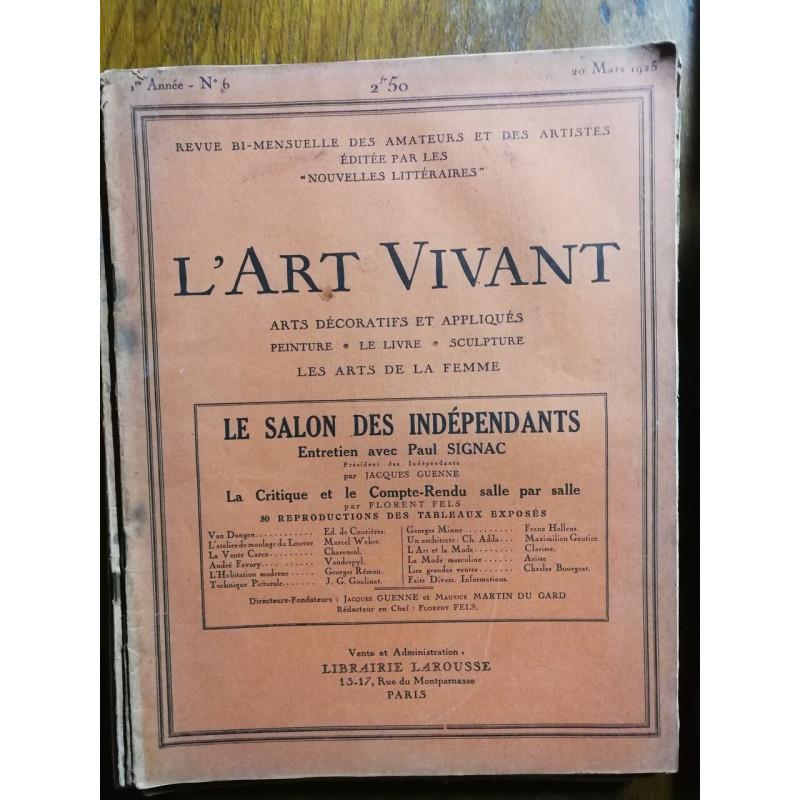 L'Art Vivant nº 5 - 1925