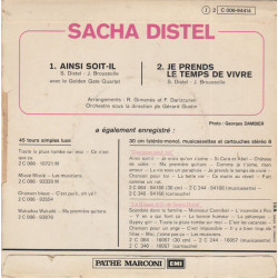 Ainsi Soit-il / Je Prends Le Temps De Vivre