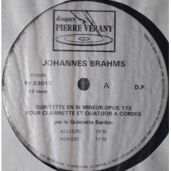 Quintette En Si Mineur Opus 115 Pour Clarinette Et Quatuor À Cordes