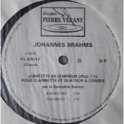 Quintette En Si Mineur Opus 115 Pour Clarinette Et Quatuor À Cordes