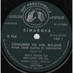 Concerto En Sol Majeur Pour Deux Flûtes Et Orchestre